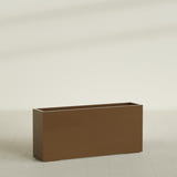 Potsdam Rectangular Planter in Metallic Bronze, 72"L × 16"D × 32"H, shown empty