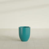 Valencia Tapered Round Planter in Satin Seafoam Green, 15"D × 18"H, shown empty