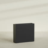 Amesbury Narrow Rectangular Planter in Matte Black, 36"L × 10"D × 32"H, shown empty