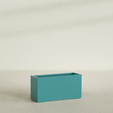 Tolga Rectangular Planter in Satin Seafoam Green, 48"L × 16"D × 24"H, shown empty