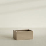 Torino Wide Rectangular Planter in Gloss Metallic Gold, 36"L × 24"D × 18"H, shown empty