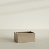 Torino Wide Rectangular Planter in Gloss Metallic Gold, 36"L × 24"D × 18"H, shown empty