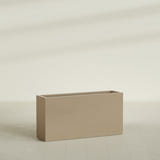 Hollywood Narrow Rectangular Planter in Gloss Metallic Gold, 48"L × 12"D × 24"H, shown empty