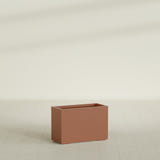 Tolga Rectangular Planter in Matte Terra Cotta, 36"L × 16"D × 24"H, shown empty