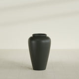 Barà Jar Planter in Matte Charcoal, 20"D × 31"H, shown empty
