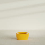 Casablanca Bowl Planter in Gloss Saffron, 24"D × 12"H, shown empty