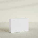 Perth Rectangular Planter in Gloss Bright White, 60"L × 16"D × 42"H, shown empty