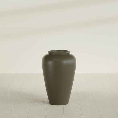 Barà Jar Planter in Matte Bronze, 20"D × 31"H, shown empty