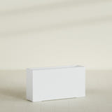 Potsdam Rectangular Planter in Gloss Bright White, 60"L × 16"D × 32"H, shown empty