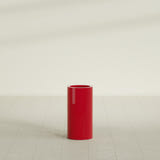 Corry Cylinder Planter in Gloss Red, 10"D × 20"H, shown empty