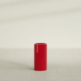 Corry Cylinder Planter in Gloss Red, 10"D × 20"H, shown empty