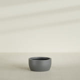 Casablanca Bowl Planter in Matte Gunmetal, 24"D × 12"H, shown empty