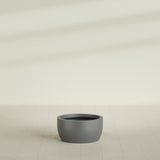 Casablanca Bowl Planter in Matte Gunmetal, 24"D × 12"H, shown empty