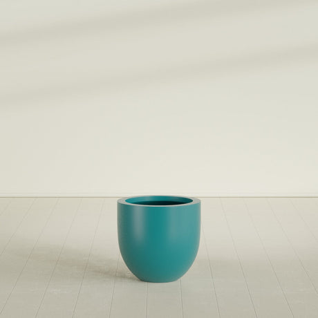Alzira Bowl Planter in Satin Seafoam Green, 23"D × 22"H, shown empty