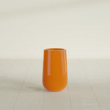 Hayden Urn Planter in Gloss Tangerine, 18"Diam × 29"H, shown empty