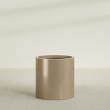 Rio Grande Cylinder Planter in Gloss Metallic Gold, 22"D × 22"H, shown empty