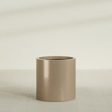 Rio Grande Cylinder Planter in Gloss Metallic Gold, 22"D × 22"H, shown empty