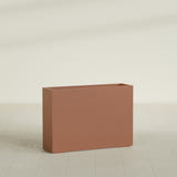 Perth Rectangular Planter in Matte Terra Cotta, 60"L × 16"D × 42"H, shown empty