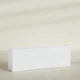 Hollywood Narrow Rectangular Planter in Matte Bright White, 72"L × 12"D × 24"H, shown empty