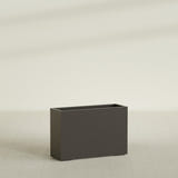 Potsdam Rectangular Planter in Matte Dark Brown, 48"L × 16"D × 32"H, shown empty