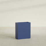 Perth Rectangular Planter in Matte Cobalt Blue, 36"L × 16"D × 42"H, shown empty