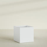 Montroy Cube Planter in Gloss Bright White, 40", shown empty