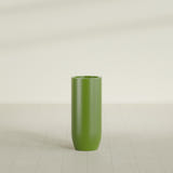 Saint Tropez Bullet Round Planter in Satin Green, 16"D × 38"H, shown empty