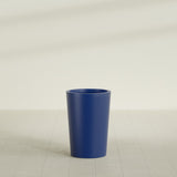 Tegel Round Tapered Planter in Matte Cobalt Blue, 18"D × 26"H, shown empty