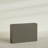 Amesbury Narrow Rectangular Planter in Matte Bronze, 48"L × 10"D × 32"H, shown empty