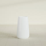 Saigon Tapered Round Planter in Matte Bright White, 14"D × 30"H, shown empty