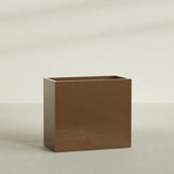 Darwin Rectangular Planter in Metallic Bronze, 48"L × 24"D × 42"H, shown empty
