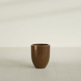 Valencia Tapered Round Planter in Metallic Bronze, 15"D × 18"H, shown empty