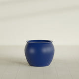 Shanghai Fishbowl Planter in Matte Cobalt Blue, 22", shown empty