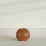Globe Planter in Matte Terra Cotta, 24"D × 19"H, shown empty