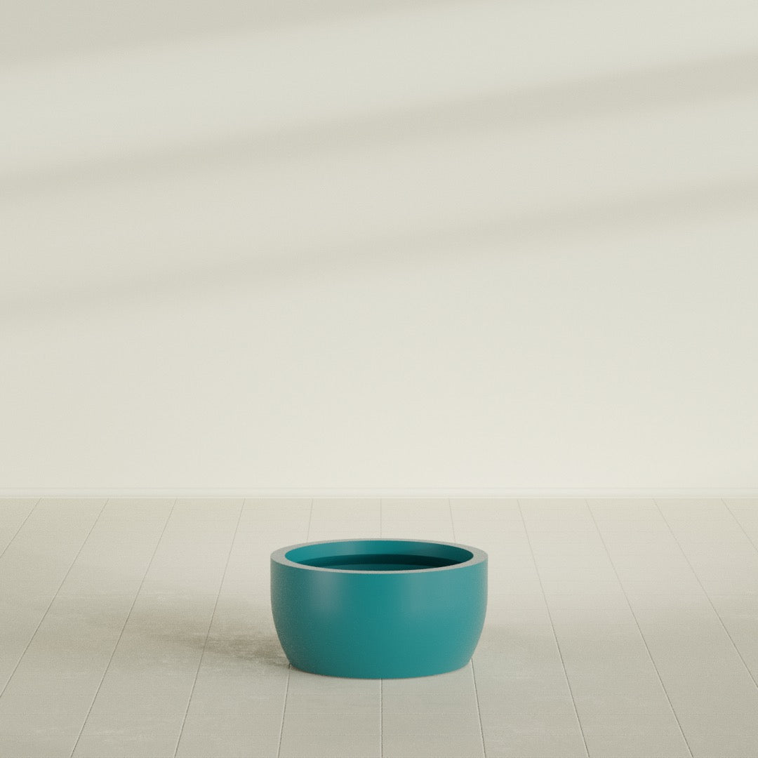 Casablanca Bowl Planter in Satin Seafoam Green, 24"D × 12"H, shown empty