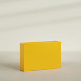Delray Rectangular Planter in Gloss Saffron, 48"L × 12"D × 32"H, shown empty