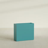 Perth Rectangular Planter in Satin Seafoam Green, 48"L × 16"D × 42"H, shown empty