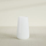 Saigon Tapered Round Planter in Matte Bright White, 16"D × 36"H, shown empty