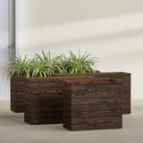 Sedona Tall planter in textured walnut, size range, in a sunlit interior