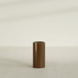 Corry Cylinder Planter in Metallic Bronze, 10"D × 20"H, shown empty