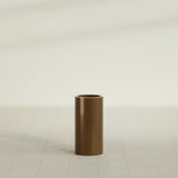 Corry Cylinder Planter in Metallic Bronze, 10"D × 20"H, shown empty