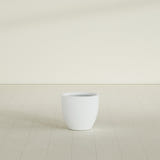 Wannsee Round Planter in Matte Bright White, 22"D × 19"H, shown empty