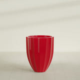 Alicante Fluted Planter in Gloss Red, 26"D × 32"H, shown empty
