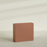 Amesbury Narrow Rectangular Planter in Matte Terra Cotta, 36"L × 10"D × 32"H, shown empty