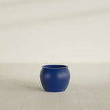 Shanghai Fishbowl Planter in Matte Cobalt Blue, 16", shown empty
