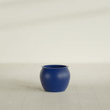 Shanghai Fishbowl Planter in Matte Cobalt Blue, 16", shown empty