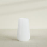 Saigon Tapered Round Planter in Matte Bright White, 19"D × 42"H, shown empty