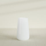 Saigon Tapered Round Planter in Matte Bright White, 19"D × 42"H, shown empty