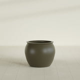Shanghai Fishbowl Planter in Matte Bronze, 22", shown empty