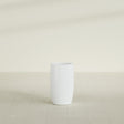 Lisbon tall round tapered fiberglass planter in Matte Bright White, 14 in diameter, 25 in high, shown empty